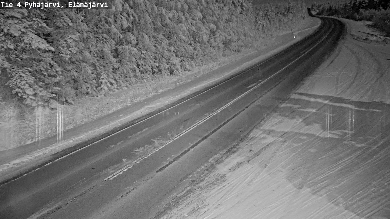Weather Camera Image Road 4 Pyhäjärvi, Elämäjärvi, Pyhäjärvi, Pohjois-Pohjanmaa
