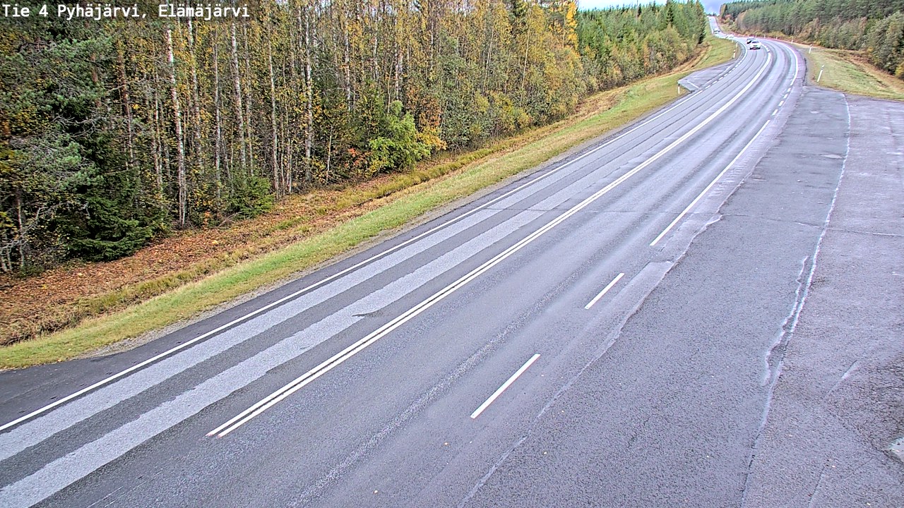 Weather Camera Image Road 4 Pyhäjärvi, Elämäjärvi, Pyhäjärvi, Pohjois-Pohjanmaa