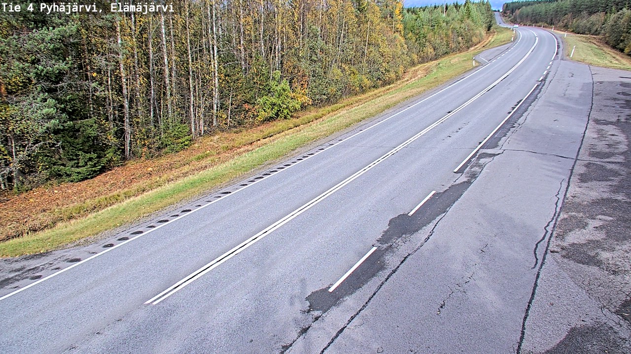 Weather Camera Image Road 4 Pyhäjärvi, Elämäjärvi, Pyhäjärvi, Pohjois-Pohjanmaa