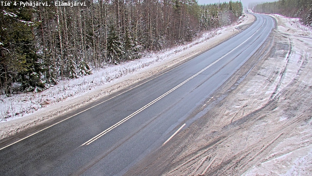 Weather Camera Image Väg 4 Pyhäjärvi, Elämäjärvi, Pyhäjärvi, Pohjois-Pohjanmaa