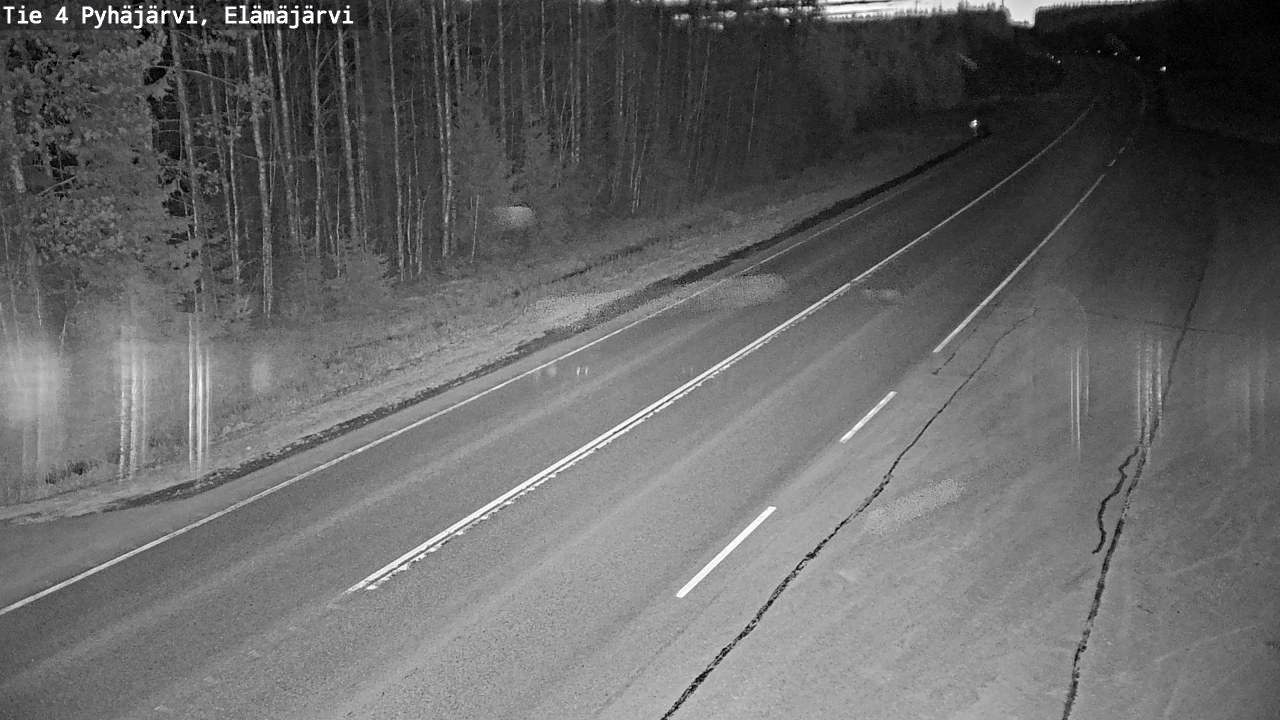 Weather Camera Image Road 4 Pyhäjärvi, Elämäjärvi, Pyhäjärvi, Pohjois-Pohjanmaa