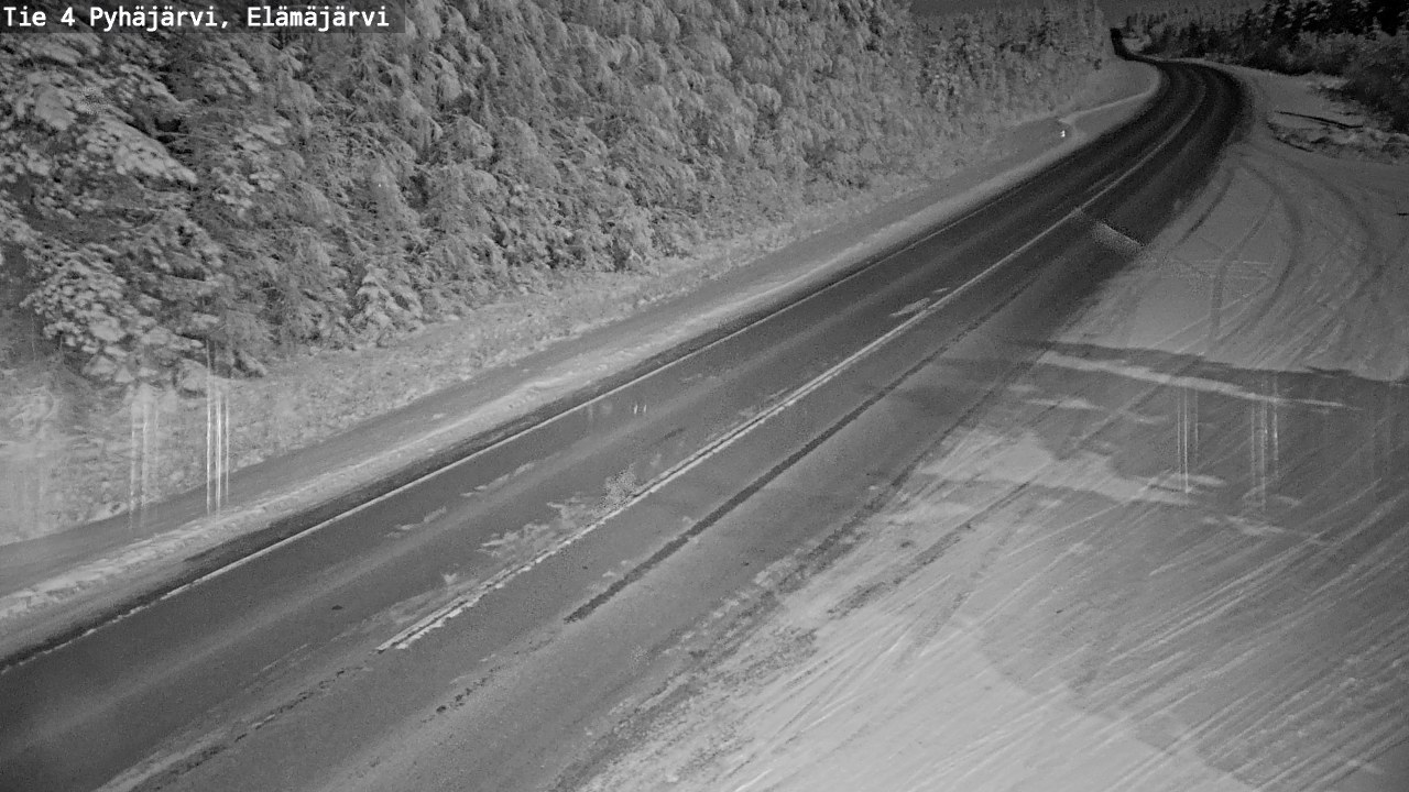 Weather Camera Image Road 4 Pyhäjärvi, Elämäjärvi, Pyhäjärvi, Pohjois-Pohjanmaa