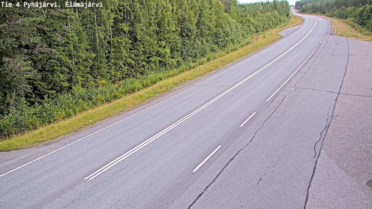 Weather Camera Image Väg 4 Pyhäjärvi, Elämäjärvi, Pyhäjärvi, Pohjois-Pohjanmaa