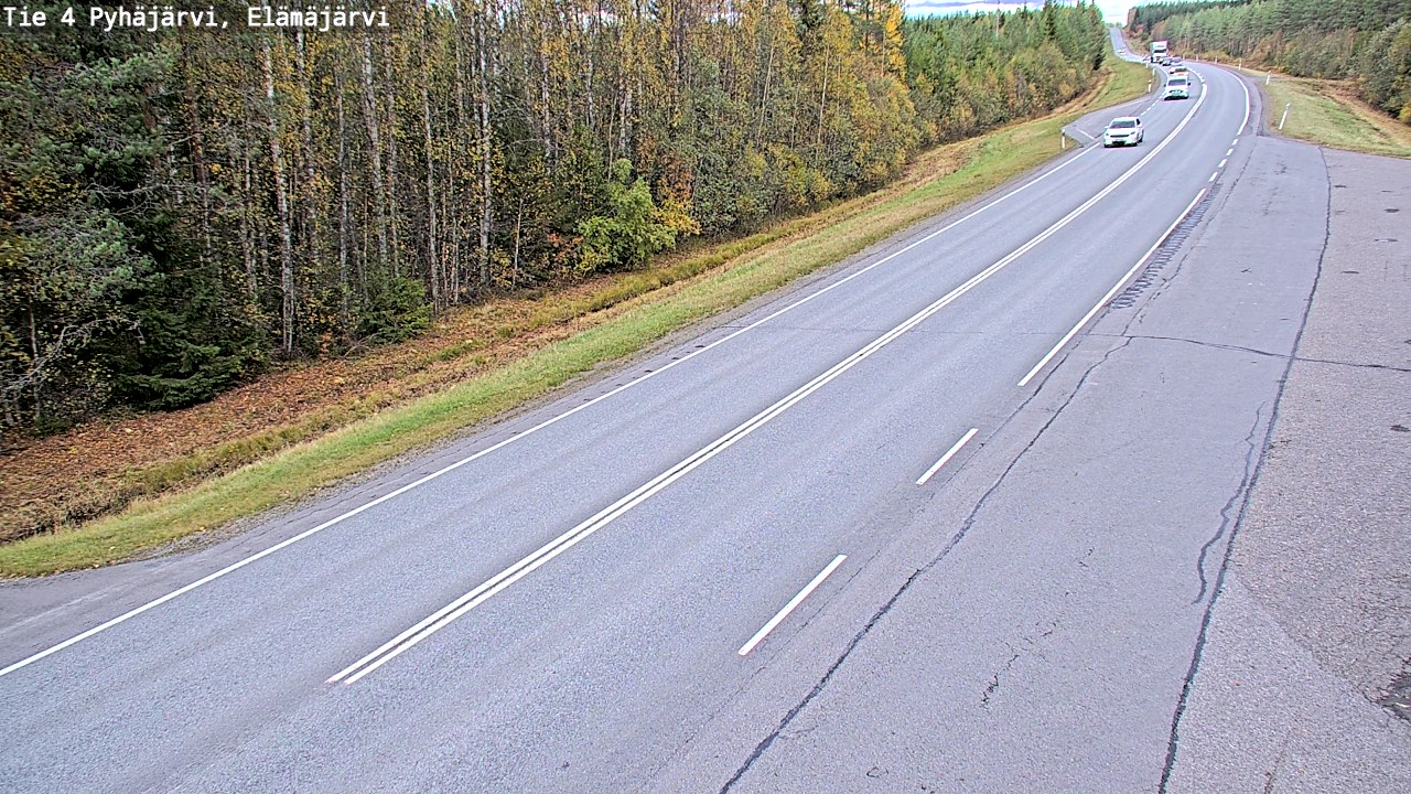 Weather Camera Image Väg 4 Pyhäjärvi, Elämäjärvi, Pyhäjärvi, Pohjois-Pohjanmaa