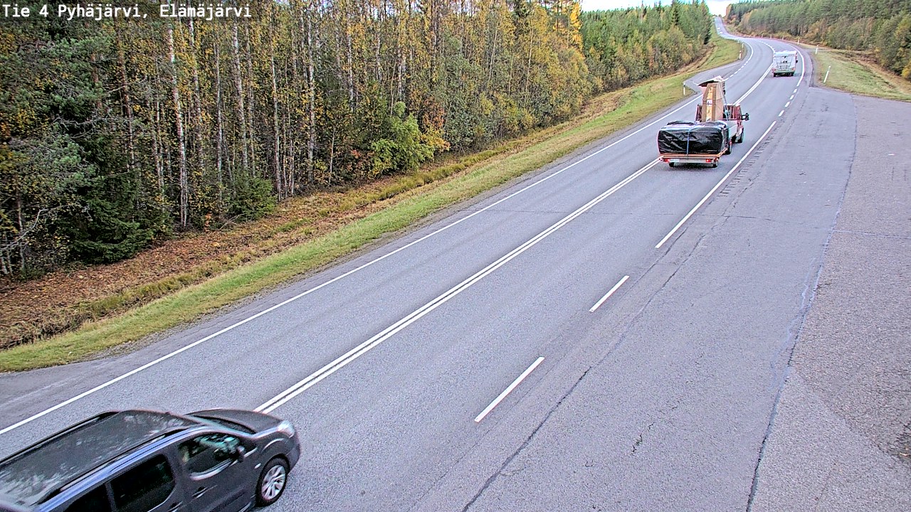 Weather Camera Image Väg 4 Pyhäjärvi, Elämäjärvi, Pyhäjärvi, Pohjois-Pohjanmaa
