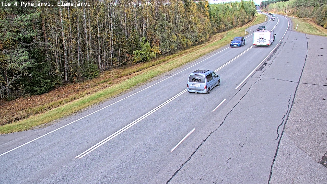 Weather Camera Image Väg 4 Pyhäjärvi, Elämäjärvi, Pyhäjärvi, Pohjois-Pohjanmaa