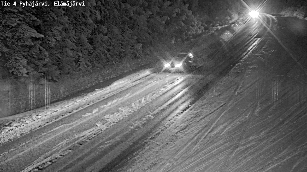 Weather Camera Image Väg 4 Pyhäjärvi, Elämäjärvi, Pyhäjärvi, Pohjois-Pohjanmaa