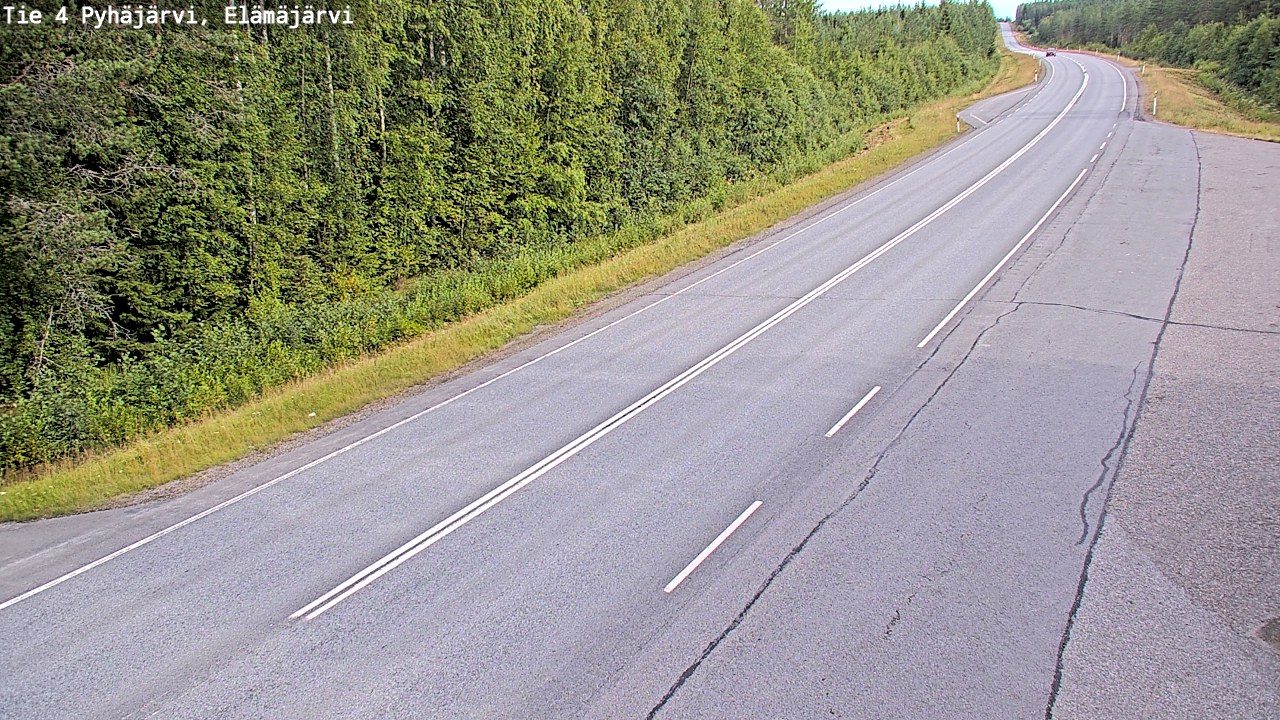 Weather Camera Image Väg 4 Pyhäjärvi, Elämäjärvi, Pyhäjärvi, Pohjois-Pohjanmaa