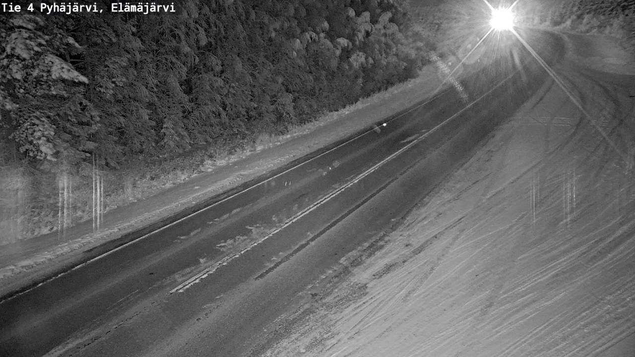 Weather Camera Image Road 4 Pyhäjärvi, Elämäjärvi, Pyhäjärvi, Pohjois-Pohjanmaa