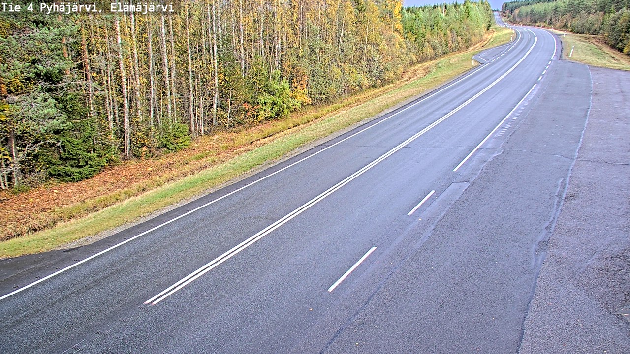 Weather Camera Image Road 4 Pyhäjärvi, Elämäjärvi, Pyhäjärvi, Pohjois-Pohjanmaa