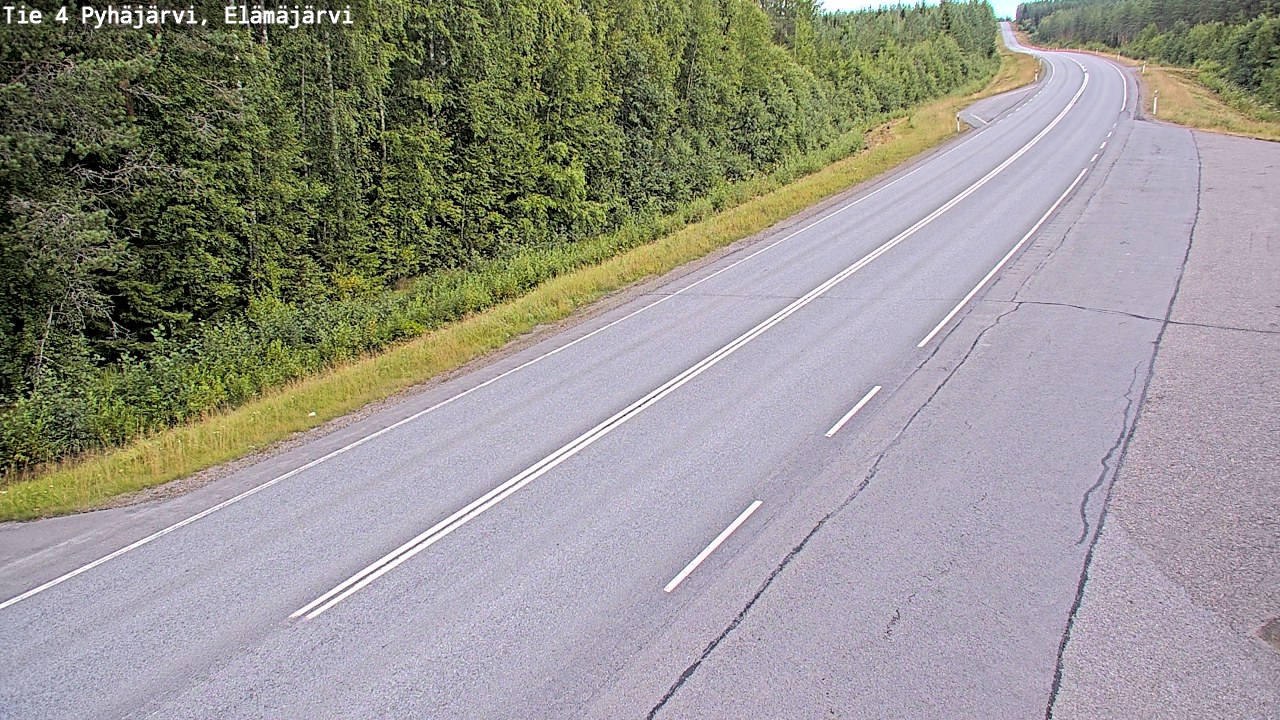 Weather Camera Image Väg 4 Pyhäjärvi, Elämäjärvi, Pyhäjärvi, Pohjois-Pohjanmaa