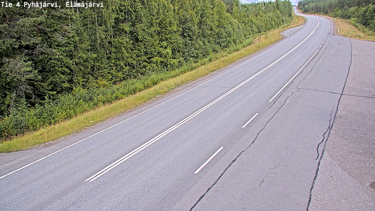 Weather Camera Image Road 4 Pyhäjärvi, Elämäjärvi, Pyhäjärvi, Pohjois-Pohjanmaa