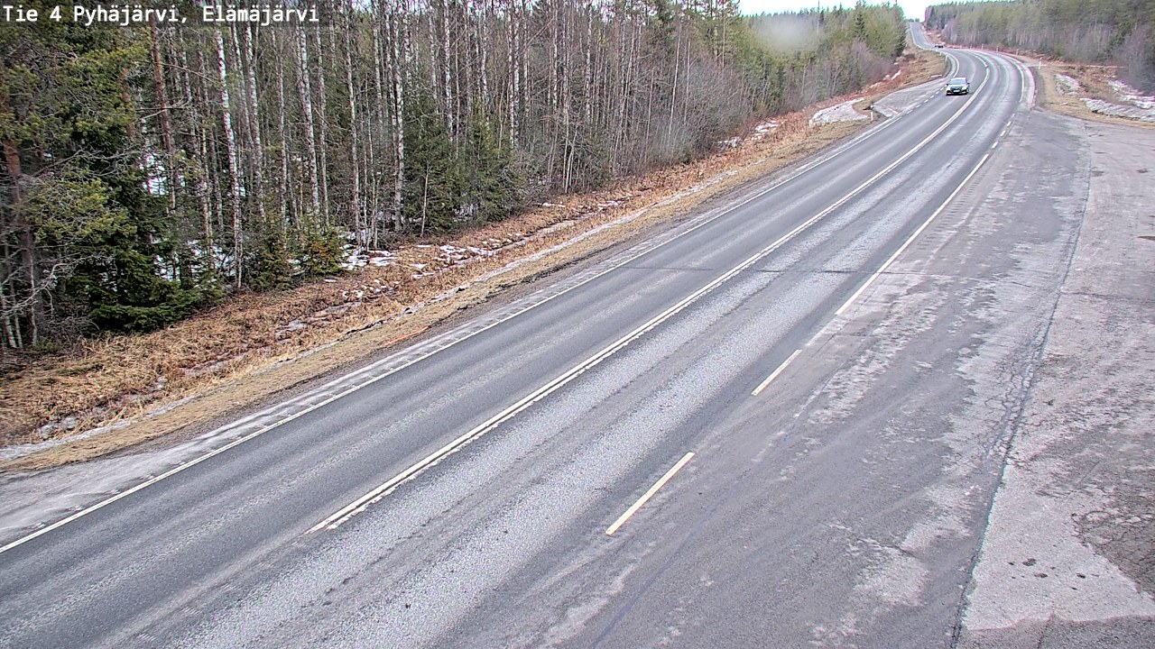 Weather Camera Image Väg 4 Pyhäjärvi, Elämäjärvi, Pyhäjärvi, Pohjois-Pohjanmaa