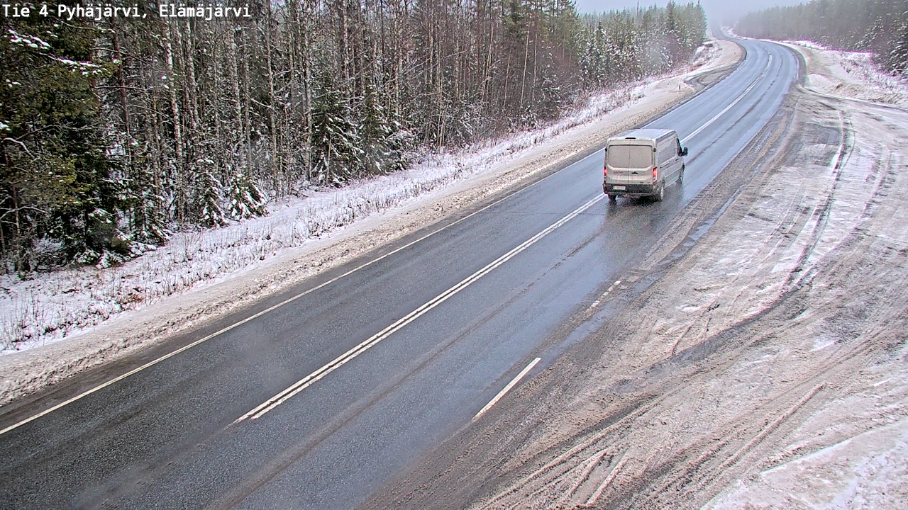 Weather Camera Image Väg 4 Pyhäjärvi, Elämäjärvi, Pyhäjärvi, Pohjois-Pohjanmaa