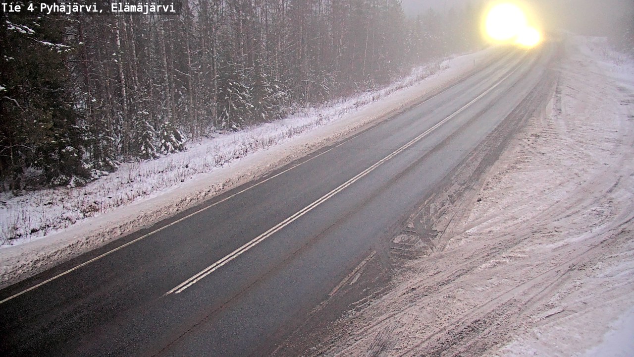 Weather Camera Image Väg 4 Pyhäjärvi, Elämäjärvi, Pyhäjärvi, Pohjois-Pohjanmaa