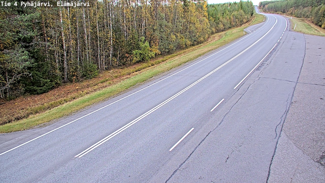 Weather Camera Image Väg 4 Pyhäjärvi, Elämäjärvi, Pyhäjärvi, Pohjois-Pohjanmaa