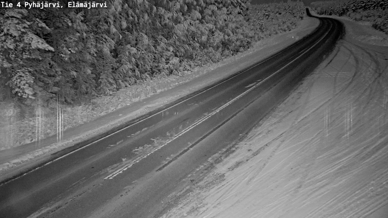 Weather Camera Image Road 4 Pyhäjärvi, Elämäjärvi, Pyhäjärvi, Pohjois-Pohjanmaa
