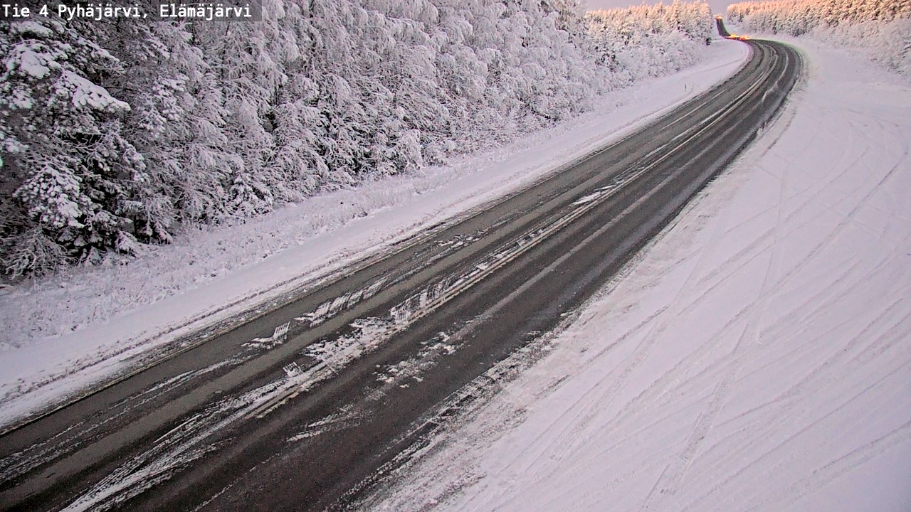 Weather Camera Image Väg 4 Pyhäjärvi, Elämäjärvi, Pyhäjärvi, Pohjois-Pohjanmaa