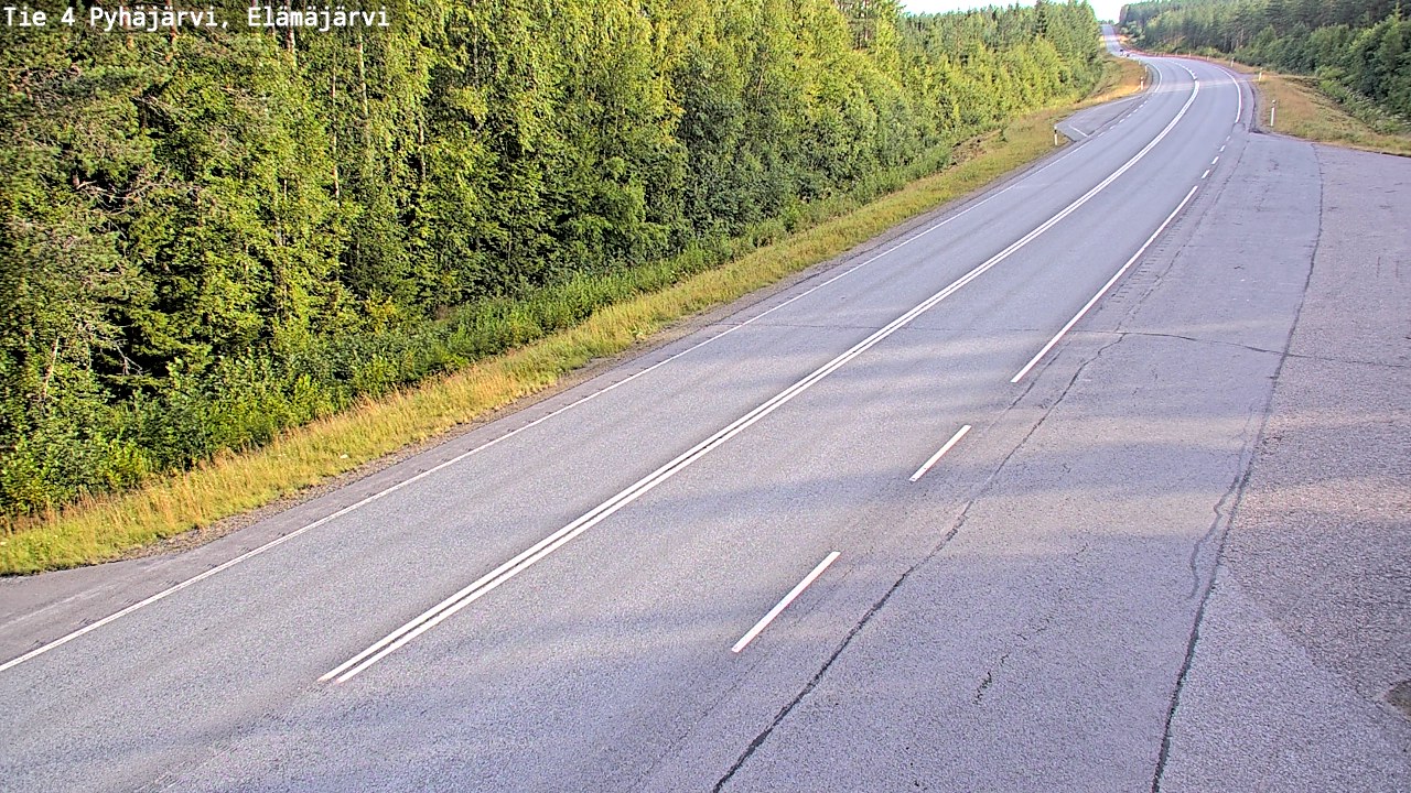 Weather Camera Image Väg 4 Pyhäjärvi, Elämäjärvi, Pyhäjärvi, Pohjois-Pohjanmaa