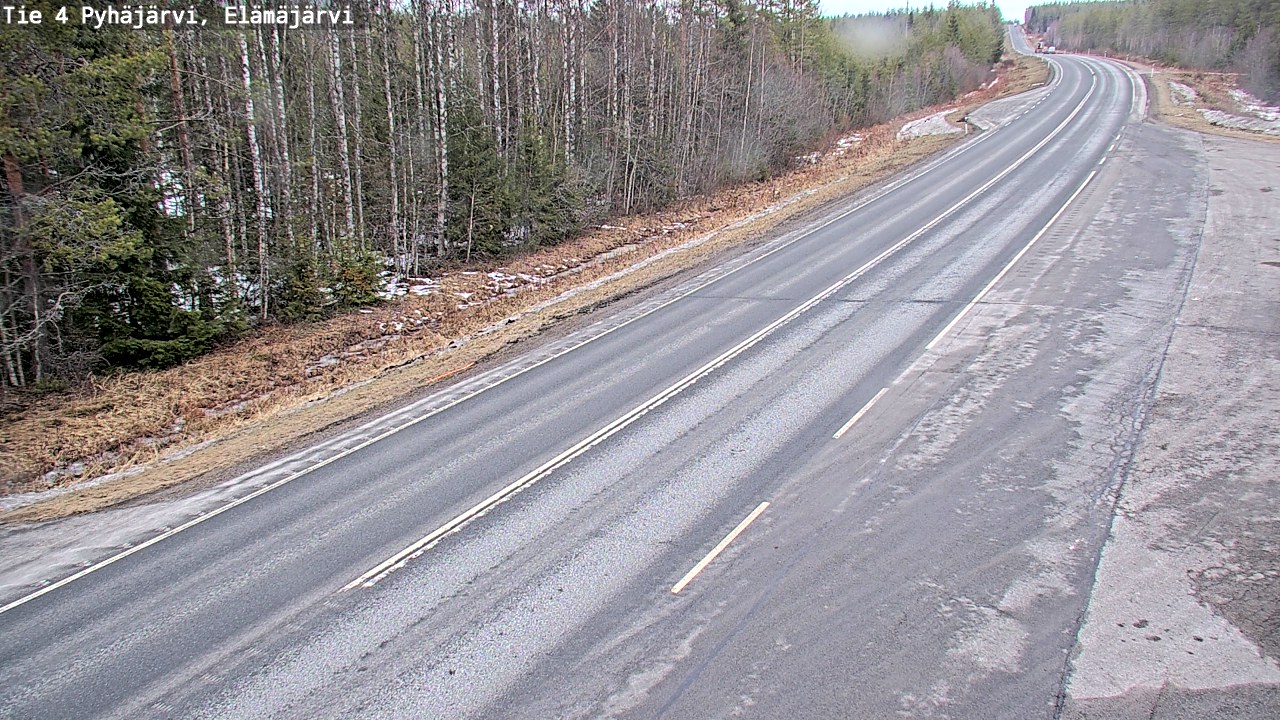 Weather Camera Image Väg 4 Pyhäjärvi, Elämäjärvi, Pyhäjärvi, Pohjois-Pohjanmaa