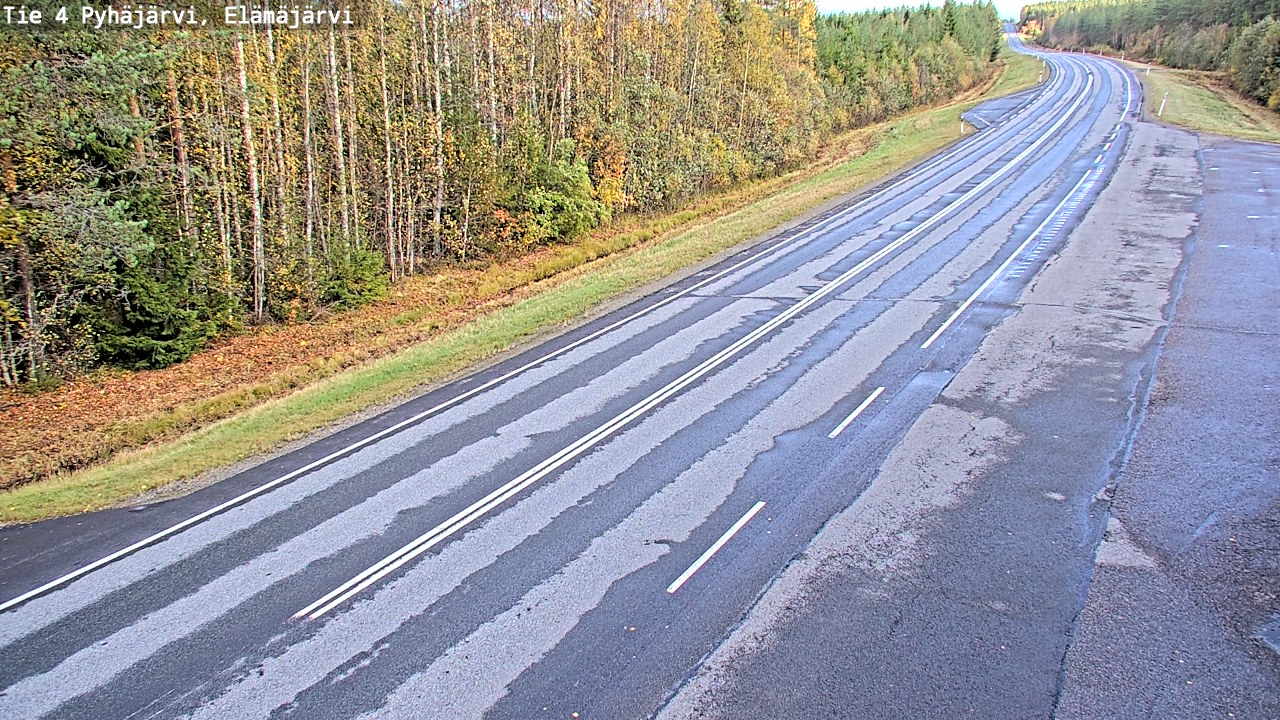 Weather Camera Image Road 4 Pyhäjärvi, Elämäjärvi, Pyhäjärvi, Pohjois-Pohjanmaa