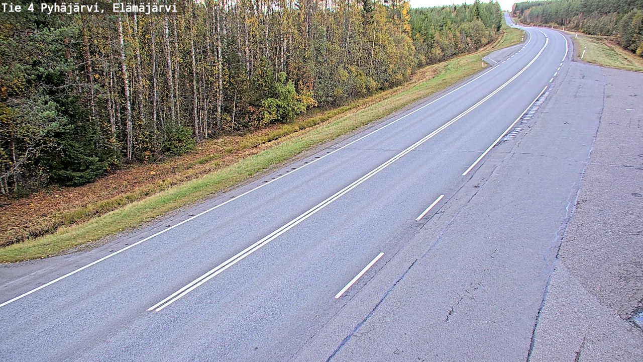 Weather Camera Image Väg 4 Pyhäjärvi, Elämäjärvi, Pyhäjärvi, Pohjois-Pohjanmaa