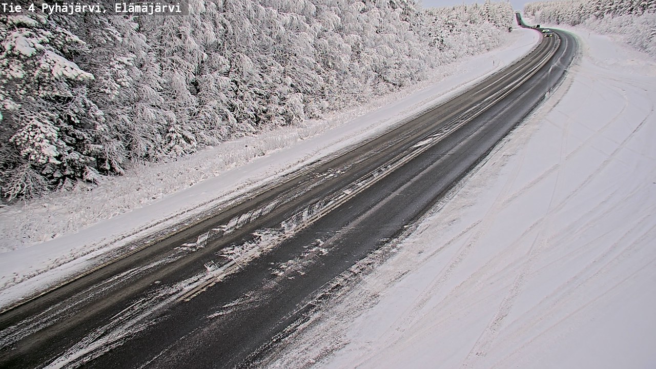 Weather Camera Image Väg 4 Pyhäjärvi, Elämäjärvi, Pyhäjärvi, Pohjois-Pohjanmaa