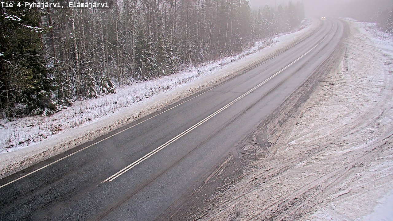 Weather Camera Image Väg 4 Pyhäjärvi, Elämäjärvi, Pyhäjärvi, Pohjois-Pohjanmaa