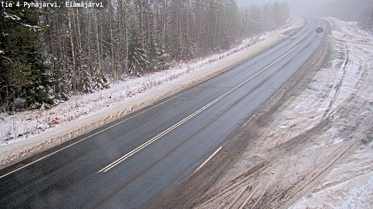 Weather Camera Image Väg 4 Pyhäjärvi, Elämäjärvi, Pyhäjärvi, Pohjois-Pohjanmaa