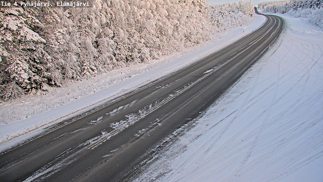 Weather Camera Image Road 4 Pyhäjärvi, Elämäjärvi, Pyhäjärvi, Pohjois-Pohjanmaa