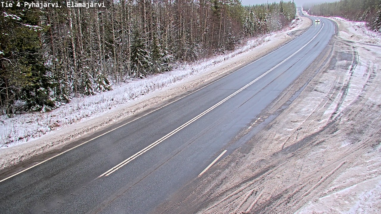 Weather Camera Image Väg 4 Pyhäjärvi, Elämäjärvi, Pyhäjärvi, Pohjois-Pohjanmaa