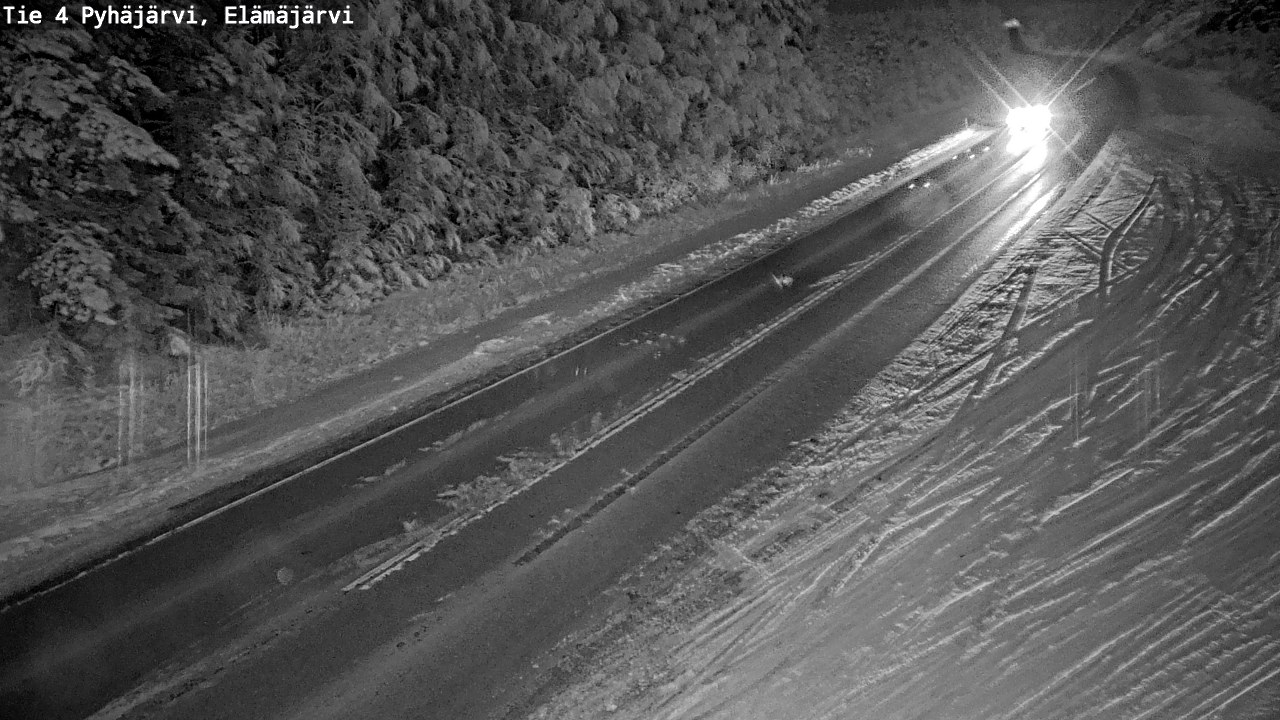 Weather Camera Image Road 4 Pyhäjärvi, Elämäjärvi, Pyhäjärvi, Pohjois-Pohjanmaa