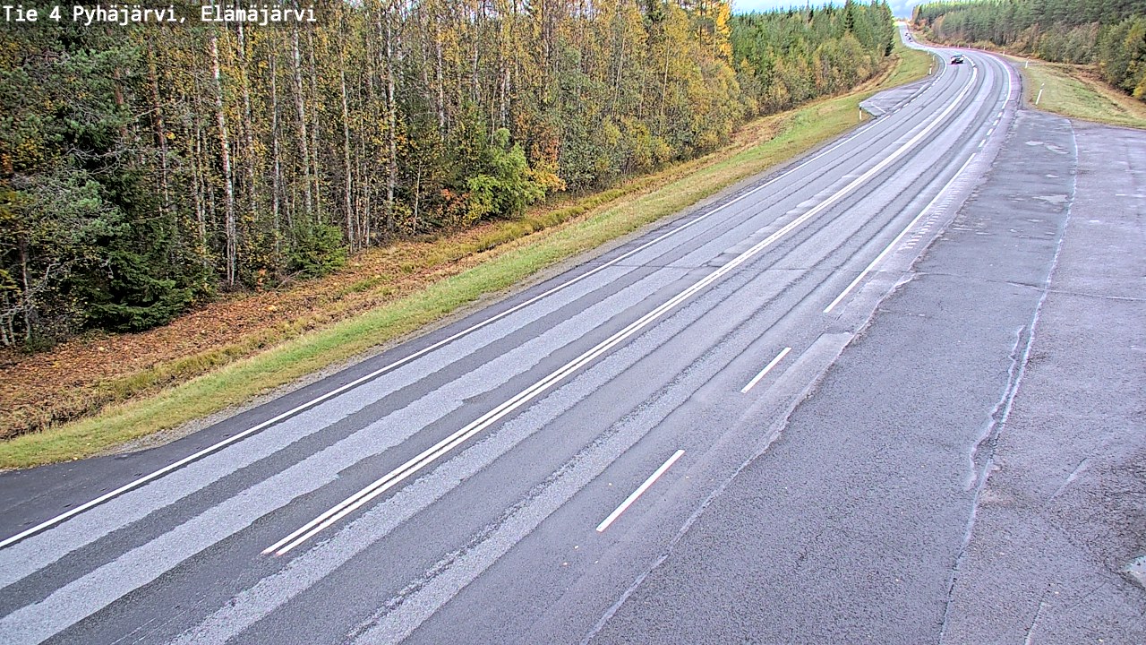 Weather Camera Image Road 4 Pyhäjärvi, Elämäjärvi, Pyhäjärvi, Pohjois-Pohjanmaa