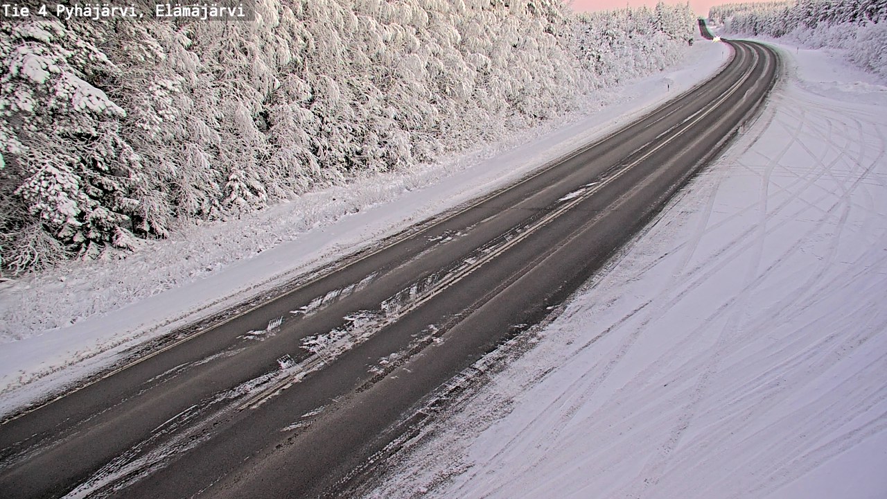 Weather Camera Image Road 4 Pyhäjärvi, Elämäjärvi, Pyhäjärvi, Pohjois-Pohjanmaa