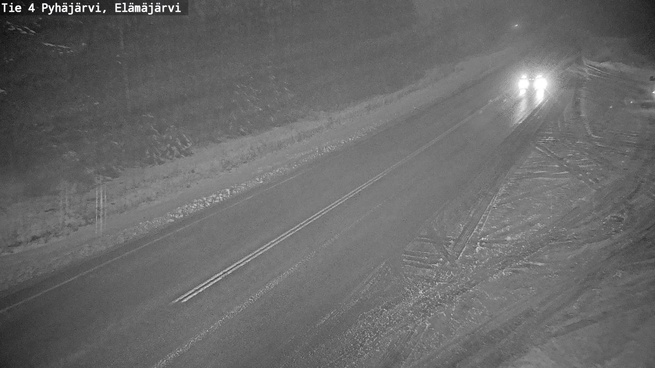 Weather Camera Image Väg 4 Pyhäjärvi, Elämäjärvi, Pyhäjärvi, Pohjois-Pohjanmaa