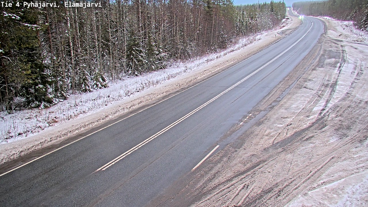 Weather Camera Image Väg 4 Pyhäjärvi, Elämäjärvi, Pyhäjärvi, Pohjois-Pohjanmaa