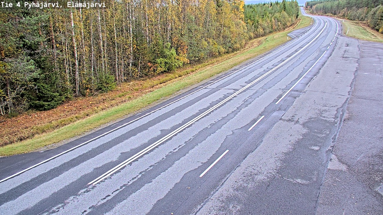 Weather Camera Image Road 4 Pyhäjärvi, Elämäjärvi, Pyhäjärvi, Pohjois-Pohjanmaa