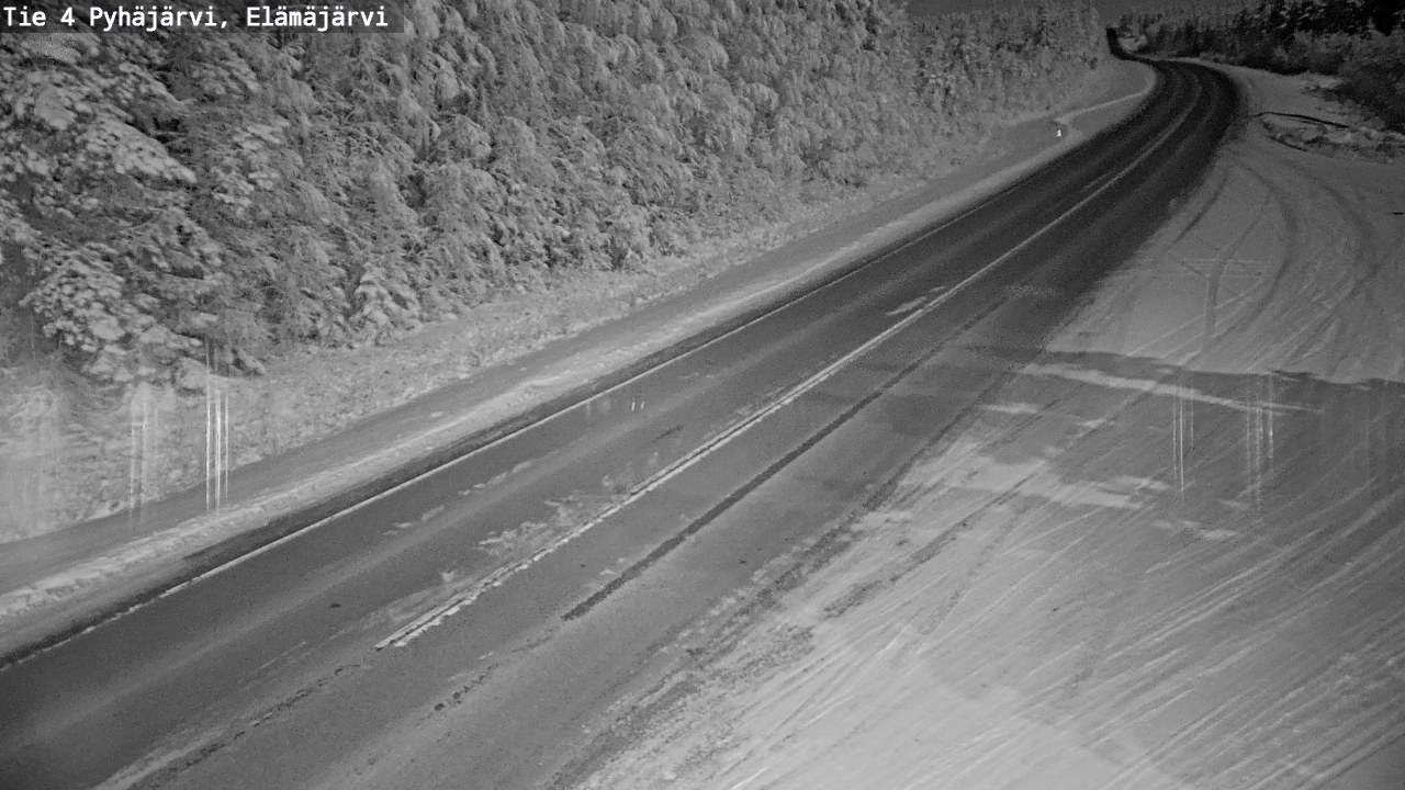 Weather Camera Image Road 4 Pyhäjärvi, Elämäjärvi, Pyhäjärvi, Pohjois-Pohjanmaa