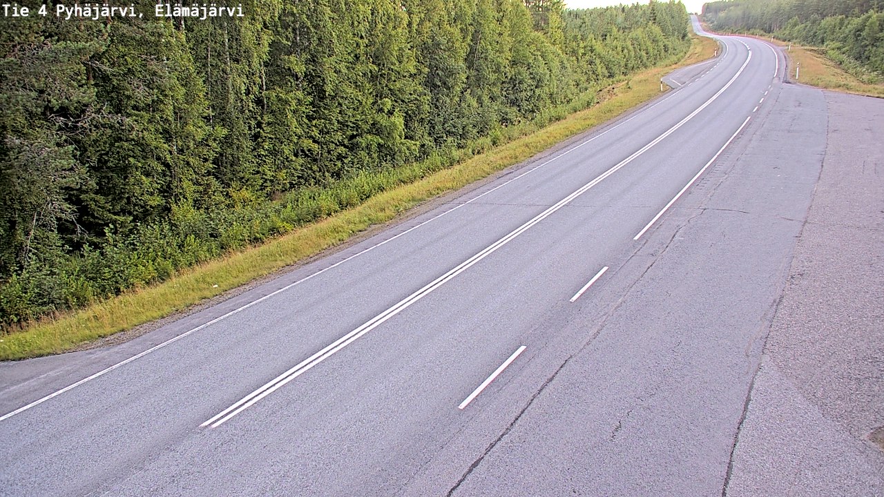 Weather Camera Image Väg 4 Pyhäjärvi, Elämäjärvi, Pyhäjärvi, Pohjois-Pohjanmaa
