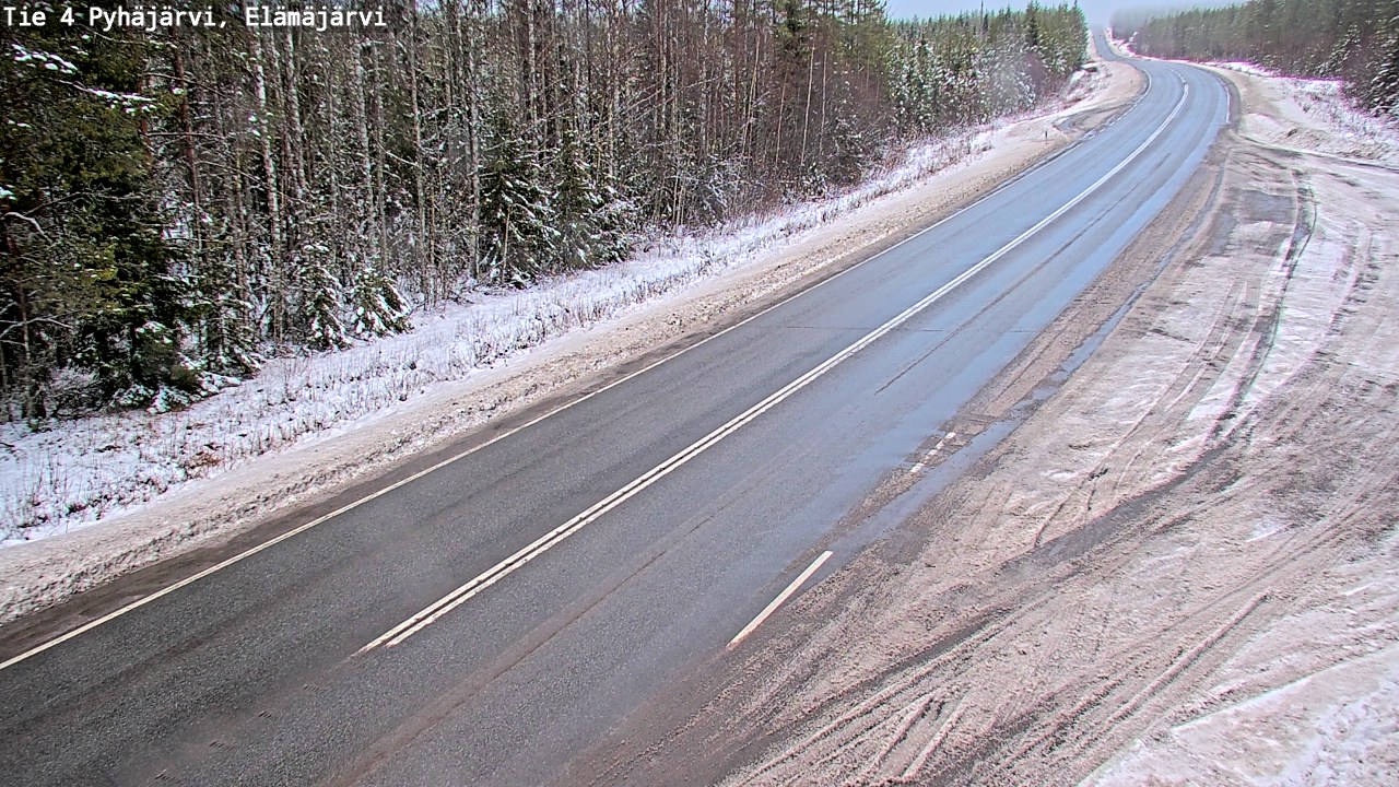 Weather Camera Image Väg 4 Pyhäjärvi, Elämäjärvi, Pyhäjärvi, Pohjois-Pohjanmaa