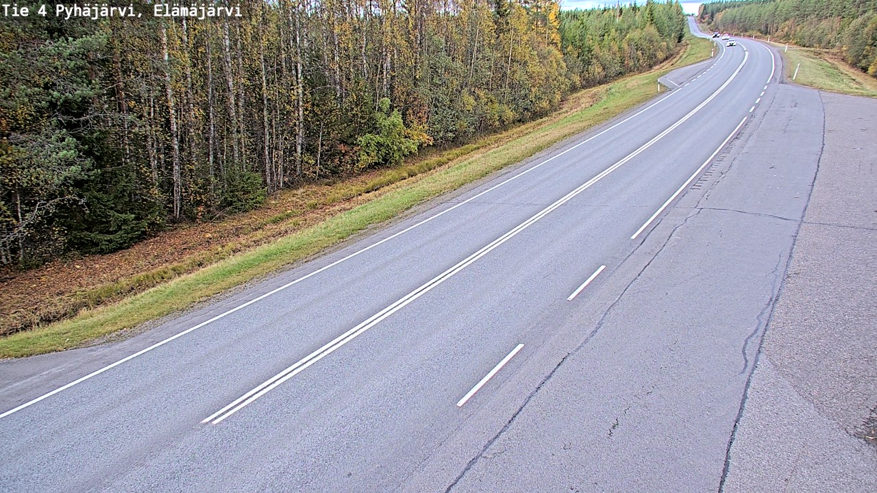Weather Camera Image Väg 4 Pyhäjärvi, Elämäjärvi, Pyhäjärvi, Pohjois-Pohjanmaa