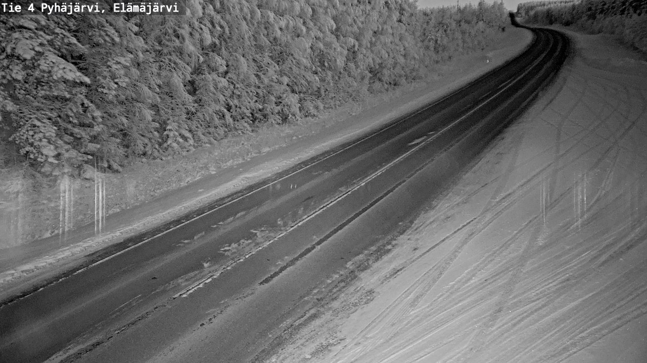 Weather Camera Image Road 4 Pyhäjärvi, Elämäjärvi, Pyhäjärvi, Pohjois-Pohjanmaa