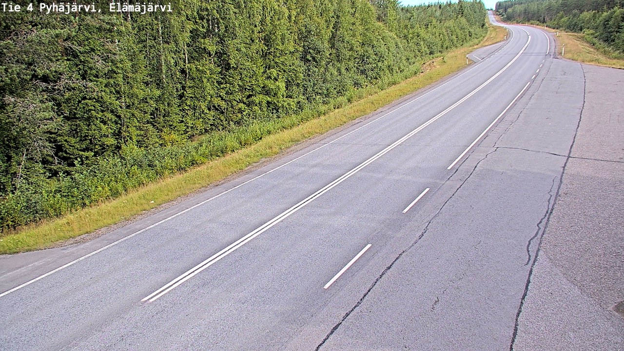 Weather Camera Image Väg 4 Pyhäjärvi, Elämäjärvi, Pyhäjärvi, Pohjois-Pohjanmaa