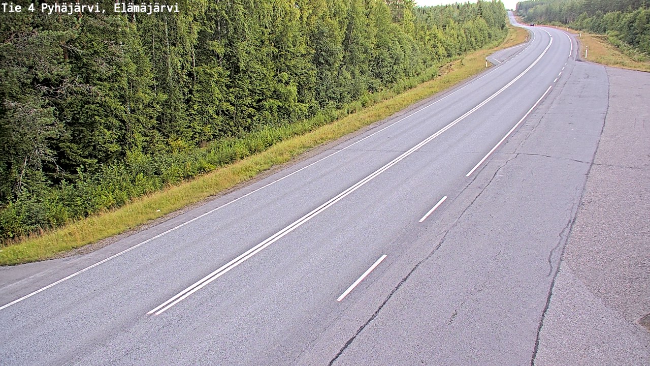 Weather Camera Image Väg 4 Pyhäjärvi, Elämäjärvi, Pyhäjärvi, Pohjois-Pohjanmaa