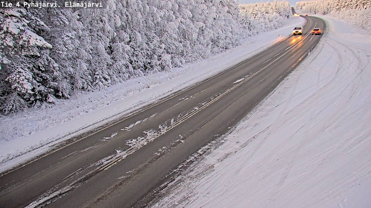 Weather Camera Image Road 4 Pyhäjärvi, Elämäjärvi, Pyhäjärvi, Pohjois-Pohjanmaa