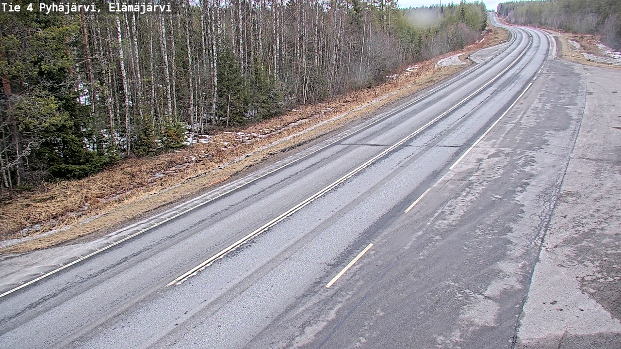 Weather Camera Image Väg 4 Pyhäjärvi, Elämäjärvi, Pyhäjärvi, Pohjois-Pohjanmaa
