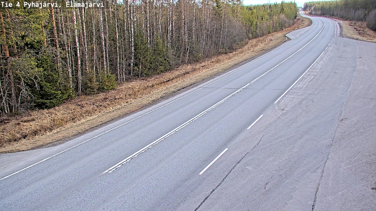 Weather Camera Image Väg 4 Pyhäjärvi, Elämäjärvi, Pyhäjärvi, Pohjois-Pohjanmaa