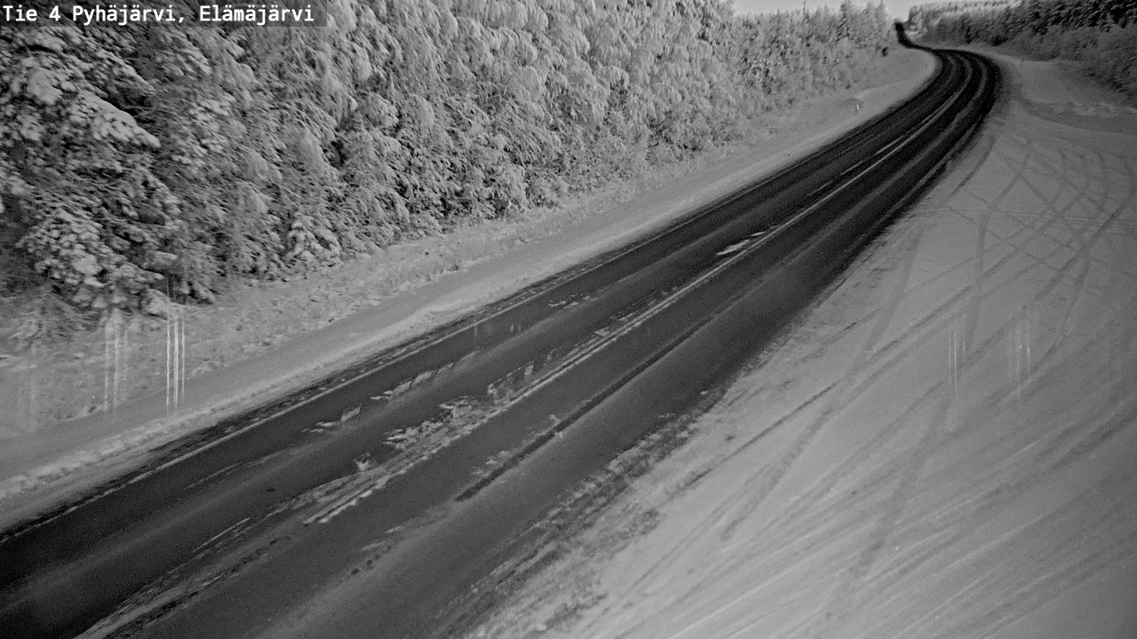 Weather Camera Image Road 4 Pyhäjärvi, Elämäjärvi, Pyhäjärvi, Pohjois-Pohjanmaa
