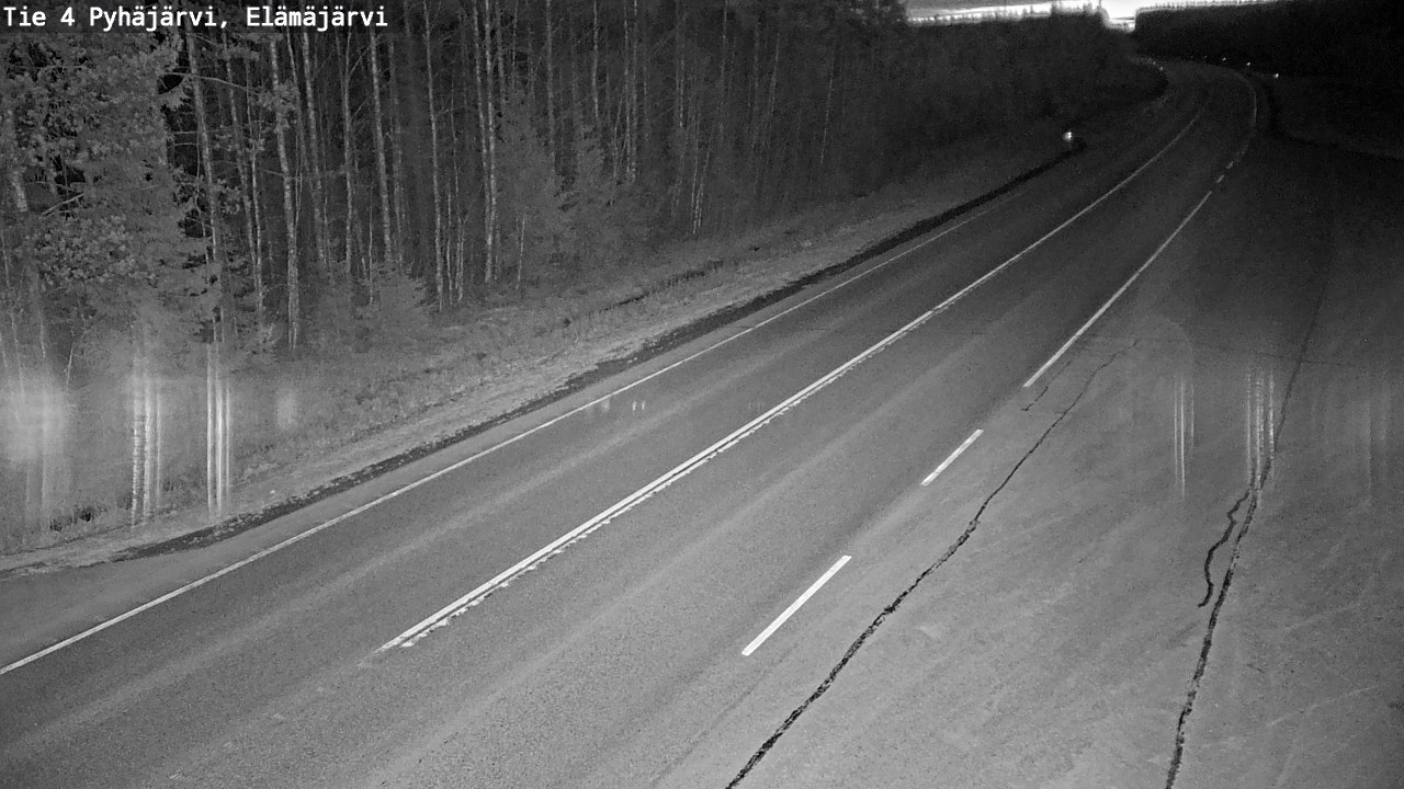 Weather Camera Image Road 4 Pyhäjärvi, Elämäjärvi, Pyhäjärvi, Pohjois-Pohjanmaa
