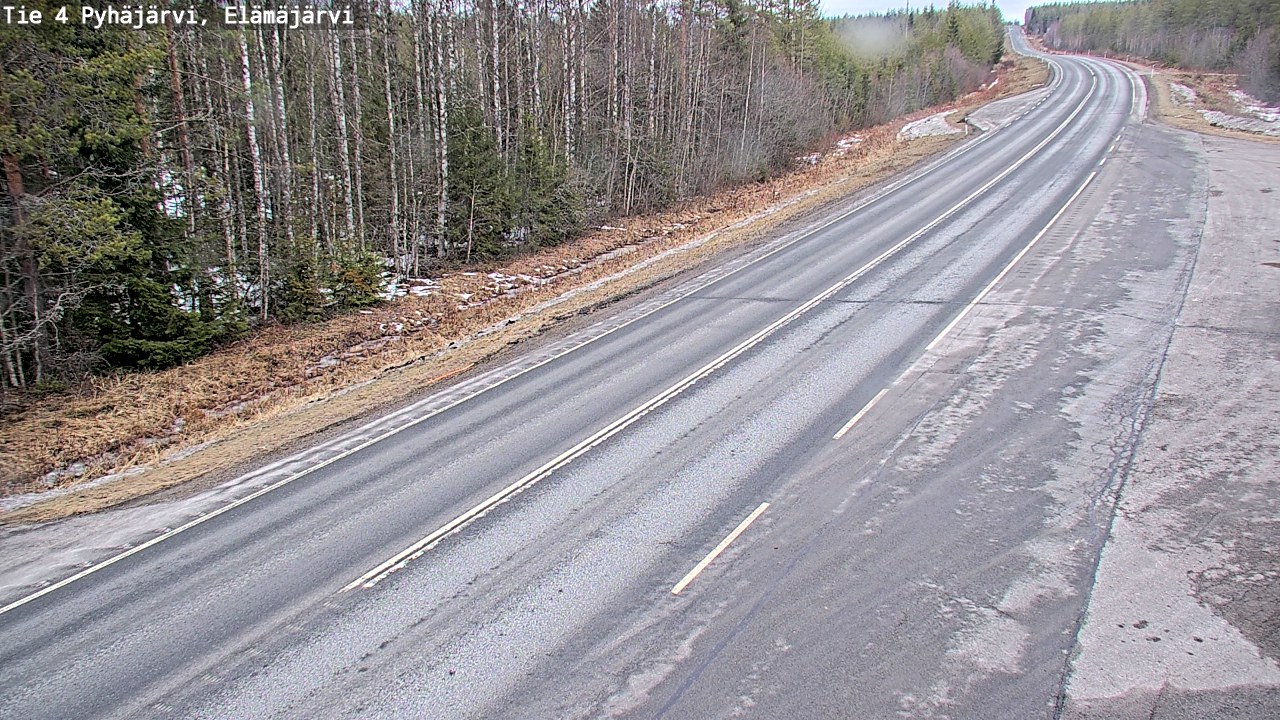 Weather Camera Image Väg 4 Pyhäjärvi, Elämäjärvi, Pyhäjärvi, Pohjois-Pohjanmaa